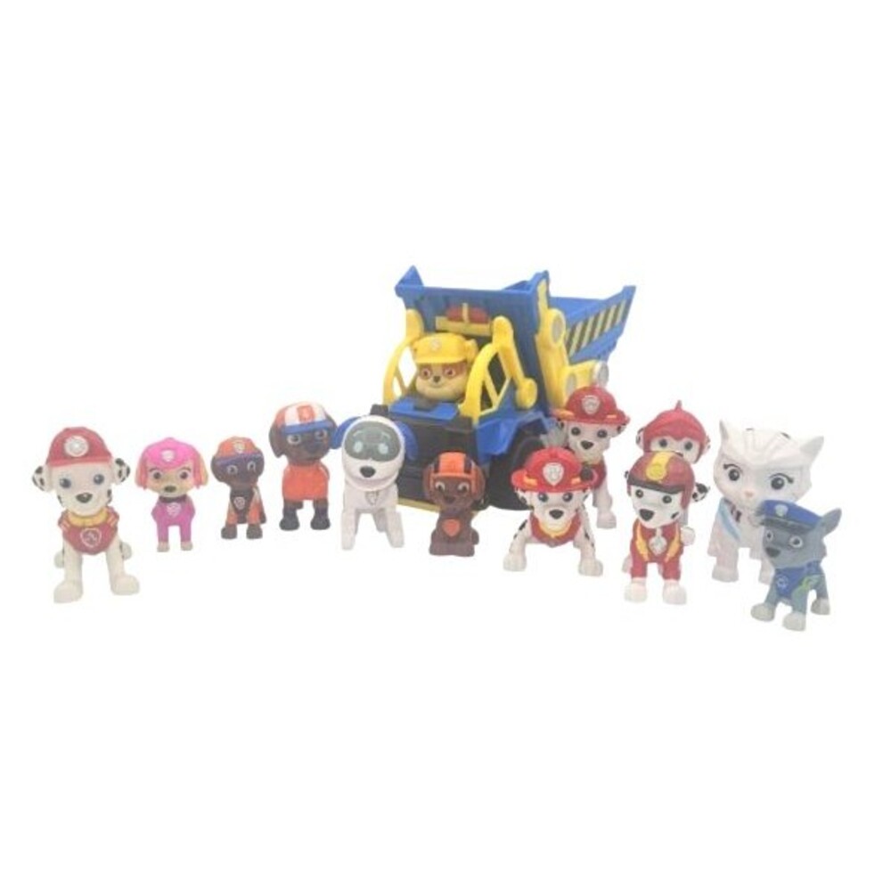 Paw Patrol Vehicle Figure Lot Marshall Zuma Everest Tracker Toy Set